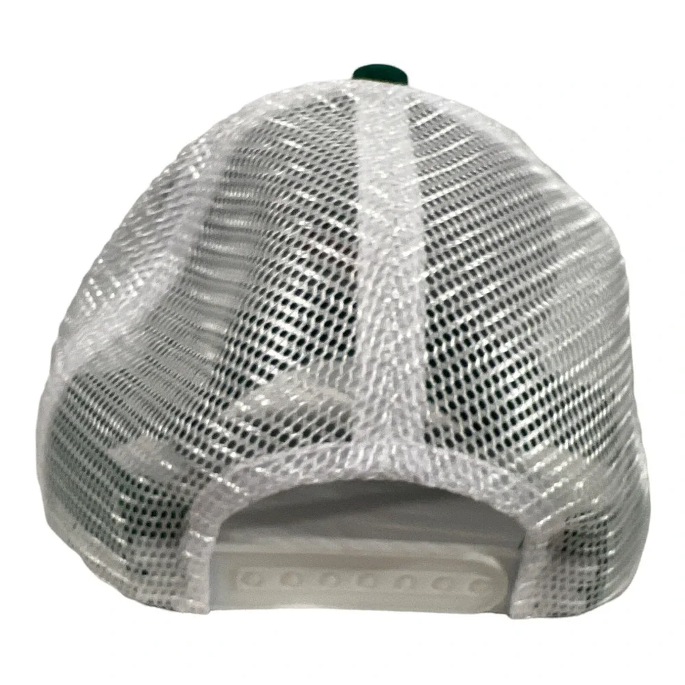 Mtn Mountain DEW Logo Soda Pop White‎ Green Mesh Snapback Cap Hat Trucker